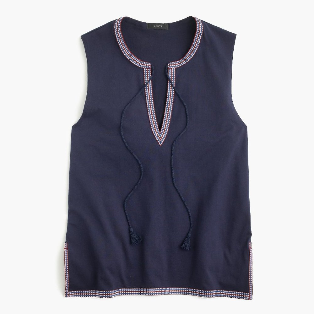 J Crew Navy Sleeveless Top. Size S. - Picture 3 of 7